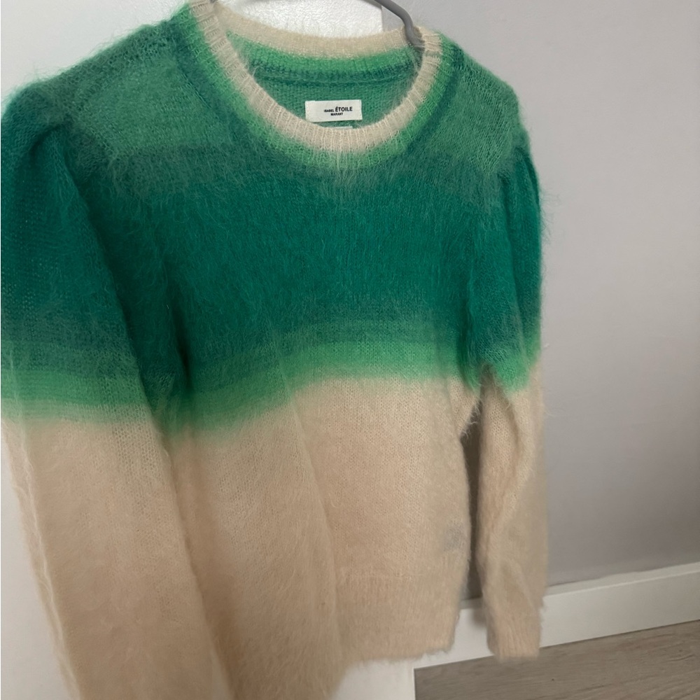 Isabel Marant Emerald to Cream Crew Neck Sweater